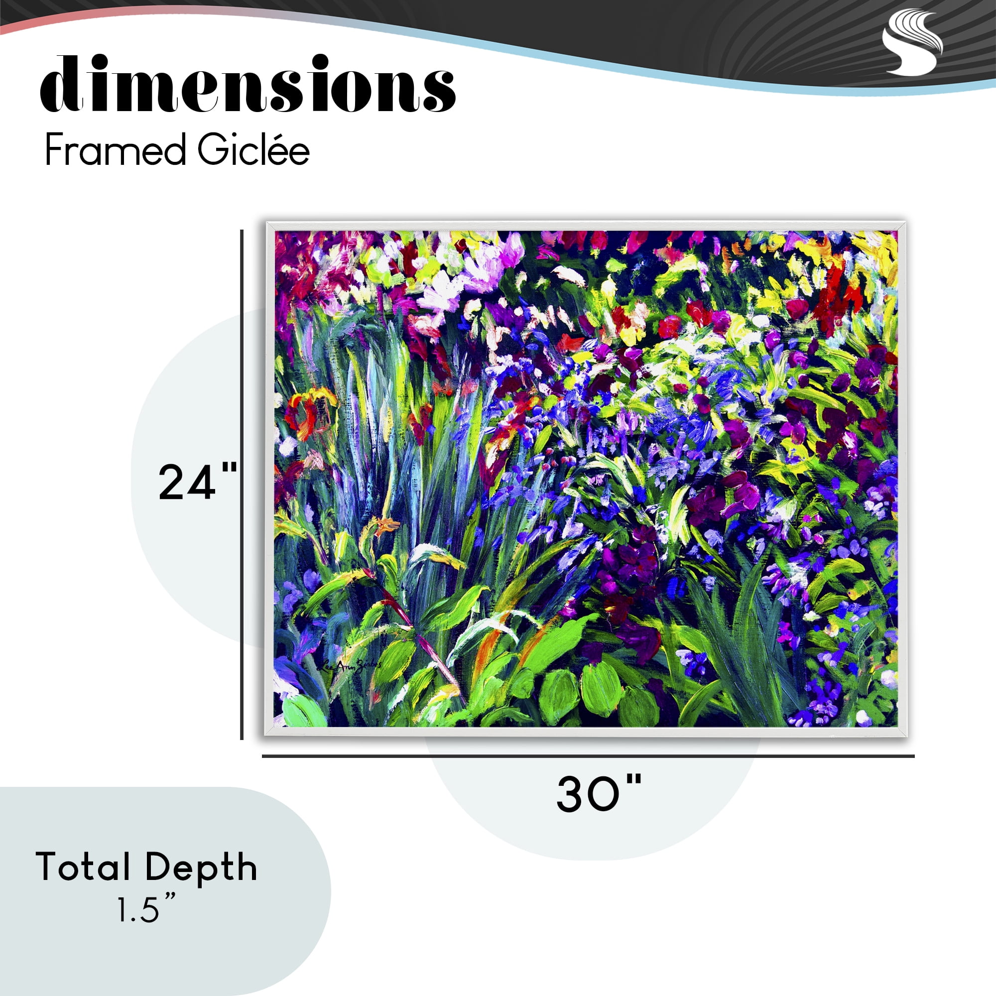 Stupell Industries Vibrant Confetti Garden White Framed Giclee Art, design by Lee Ann Zirbes