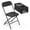 Black, variant on Sunshen Folding Chairs Set of 12, Black Plastic Chair Sturdy Seat with Metal Frame, Perfect for Party, Event, Wedding, Birthday, Office, Outside Entertaining