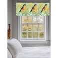 thumbnail image 3 of Yellow Sage Green Floral Curtain Valances for Windows, Vintage Summer Bird Botanical Kitchen Valance Window Treatment, Light Filtering Block Curtains for Bathroom/Bedroom/Living Room 42'' x 12'', 3 of 9