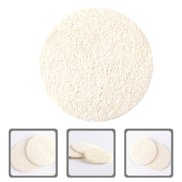 CUITING 12pcs Exfoliating Loofah Face Pads Natural Facial Cleansing Sponges For Smooth And Radiant Skin Reusable And Washable Face Scrubbers For Deep Clean And Makeup Removal
