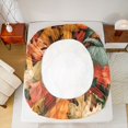 thumbnail image 4 of Manfei Classic Halloween Pumpkin Lantern Fitted Sheet Full,Harvest Maple Leaf Print Bed Set,3pcs,1 Fitted Sheet and 2 Pillowcases, 4 of 6
