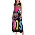 thumbnail image 3 of I Love The 80's Retro Heart Long Dress Dress for Women Women's Luxury Party Dress, 3 of 8