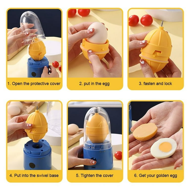 Allsor Egg Scrambler, 50S Rotation Electric Egg Shakers Spin Mixer Golden  Egg Maker Eggs Cooking Tool Mixer Egg Spinner for Children/Adults (Yellow)  - Yahoo Shopping
