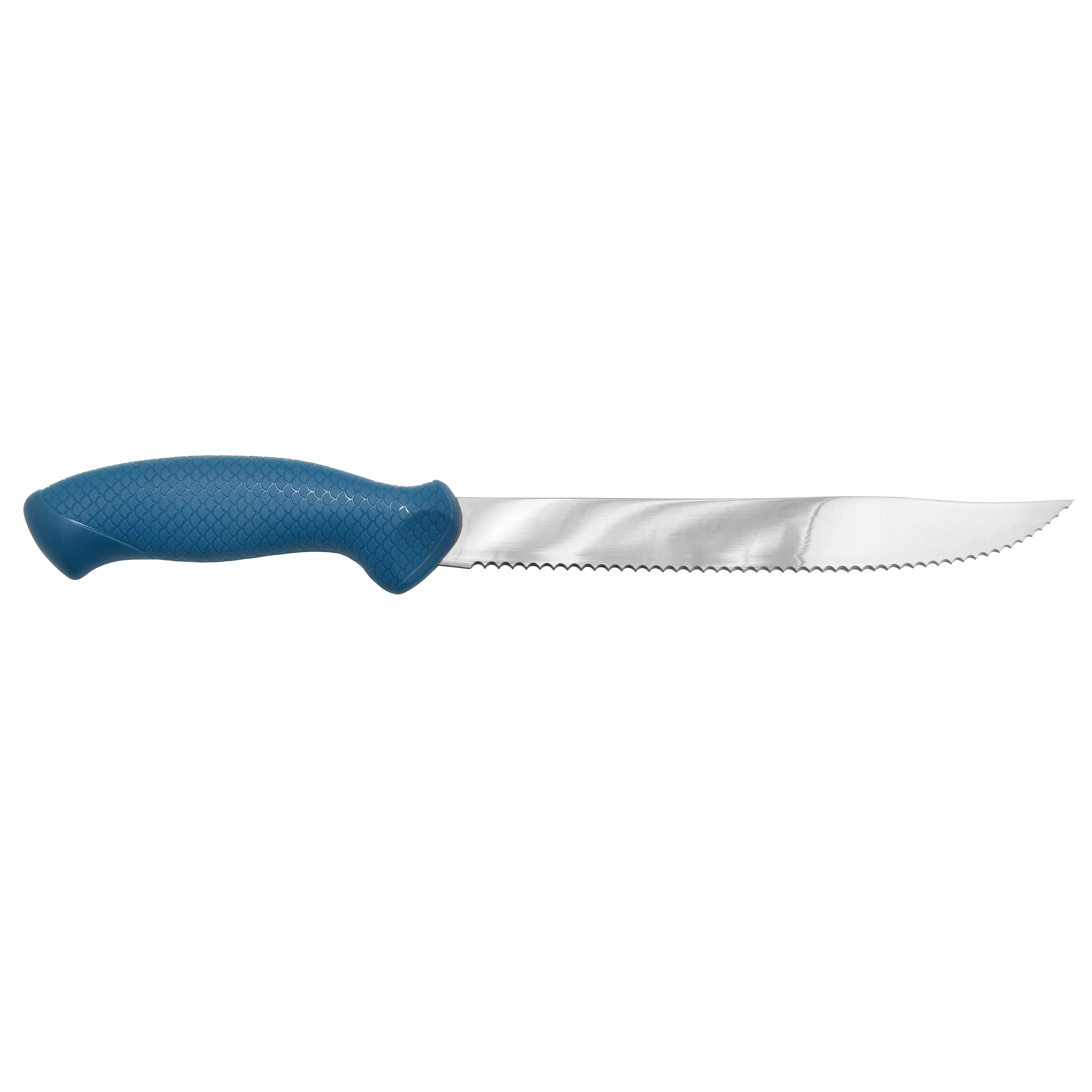 Cuda AquaTuff Carbide Edge 9" Serrated Utility Knife with Blade Cover for Fish