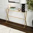 thumbnail image 2 of Evelyn&Zoe Sabrina 45" Wide Rectangular Console Table, Brass, 2 of 7