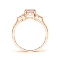 thumbnail image 3 of ANGARA Natural Vintage Style Oval Morganite Ring with Diamond Accents in 14K Rose Gold for Women | Birthday, Anniversary, Jewelry Gift for Women | Natural Morganite Ring, 3 of 11