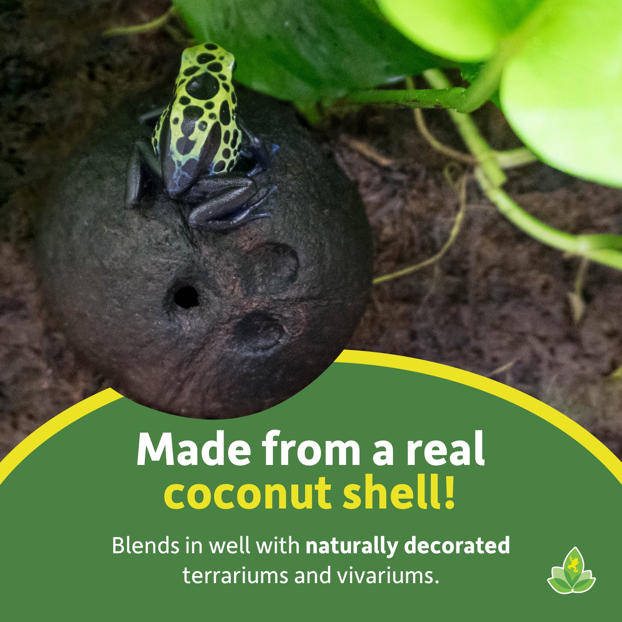 Josh's Frogs Natural Coco Shell Cave - Walmart.com