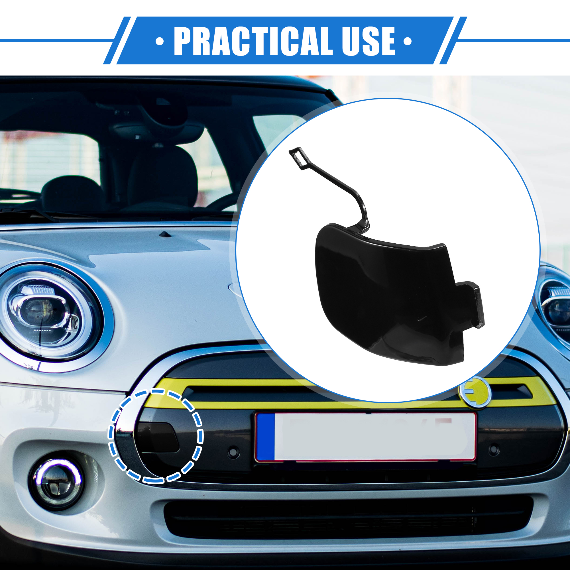 Unique Bargains Car Towing Tow Eye Hook Cover Cap for Mini Cooper 2014-2018