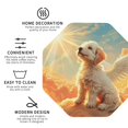 thumbnail image 3 of Yiaed Sunshine Golden Cloud Dog Print Leather Coasters for Drinks - Cup Coasters Coffee Table Kitchen Table Bar, Home & Office Gifts Handmade Drink Coasters-Octagon, 3 of 6