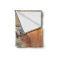 thumbnail image 2 of National Parks Soft Flannel Fleece Throw Blanket, Snowy Mountains at Sunset Hazy Weather Yoho Alberta Image Print, Cozy Plush for Indoor and Outdoor Use, 50" x 70", Grey Orange, by Ambesonne, 2 of 6