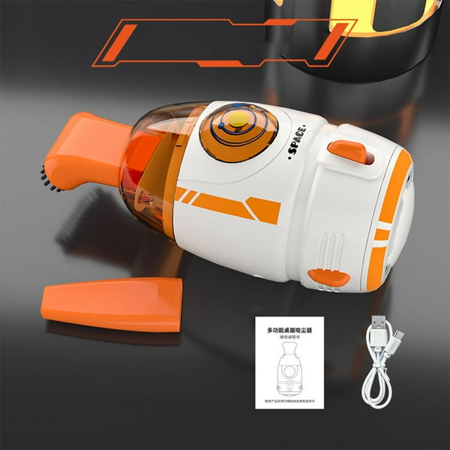 Dvkptbk Vacuum Cleaner Desktop Vacuum Cleaner USB Charging Night Light Handheld Desktop Cleaner Rubber Mini Keyboard Car Accessories