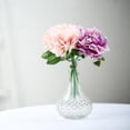 thumbnail image 6 of Efavormart 5 Head Dual Tone Blush/Pink Artificial Peony Silk Bouquet For DIY Wedding Party Bouquets Centerpieces - 11" Tall, 6 of 11