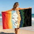 thumbnail image 4 of Bohemian Beach Towel With Pineapple Patterns Large Towel - Adult Swimming Quicks-drying Absorbent Bath Towel - Seaside Vacation Portable Shawl, 4 of 8