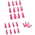 thumbnail image 2 of Iumwxz 24pcs Bright Color Solid Color Manicure Long Style Re-wearable Nail Sheet, 2 of 3