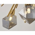 thumbnail image 3 of Design Living 12-Light 33-In Gold Metal Chandelier With Smoke Glass Shades, 3 of 5