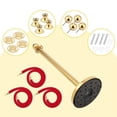 thumbnail image 6 of 4 PCS Gold Stanchions with Red Velvet Ropes-Red Carpet Party Crowd Control Poles Set,5FT Stainless Steel Posts & Safety Barriers, 6 of 8