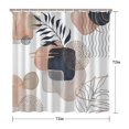 thumbnail image 5 of Blue Boho Abstract and Plant Pattern Shower Curtain 72"x72" ,Bathroom Decorative Shower Curtains Set with 12 Hooks,Modern Waterproof Washable Shower Curtain, 5 of 6