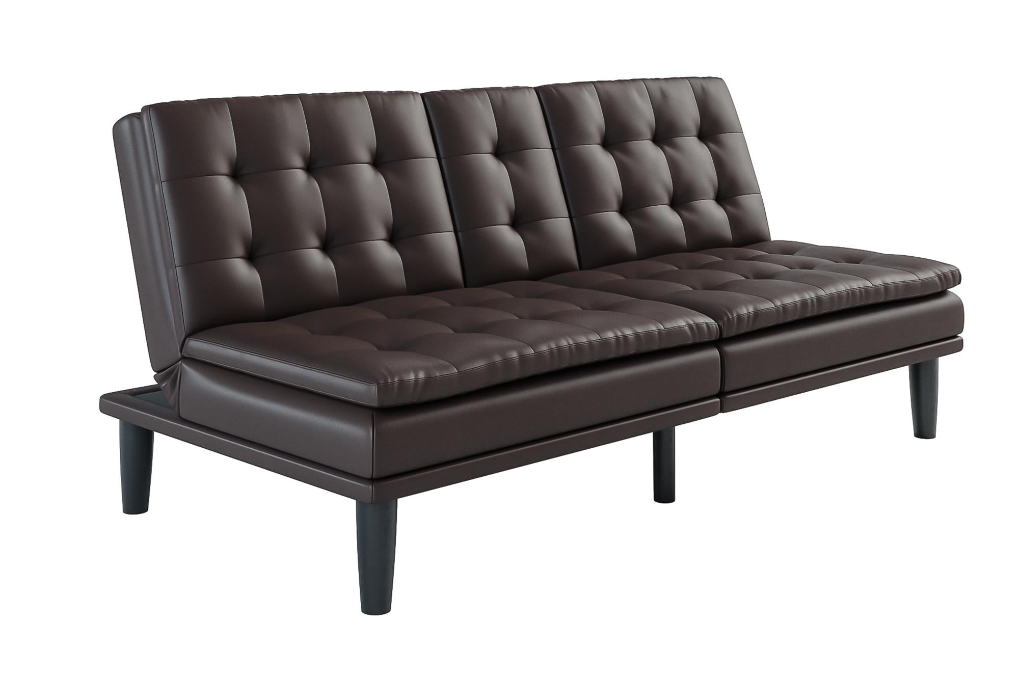 Black for sale online Mainstays 2241009W PillowTop Futon with Cupholder 