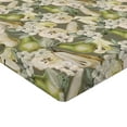 thumbnail image 4 of Ambesonne Fruits Fitted Sheet, Nature Pear Illustrations, Twin Size, Apple Green Champagne, 4 of 5