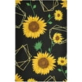 thumbnail image 4 of Dreamtimes Gold Polygonal Shapes Sunflowers Kitchen Towels Set of 6 Dishcloths Hand Towels Tea Towels Ultra Absorbent for Cleaning Washing Drying Dishes Tableware 28'' x 18'', 4 of 7