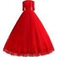 thumbnail image 1 of Robe de Mariée Rouge Faite à la Main, 1 of 4
