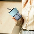 thumbnail image 3 of Wzzjkit Glass Cups with Lids and Straws, 420ml Drinking Glasses Set for Coffee Bar Accessories Iced Coffee Cups with Lids, Glass Tumbler Reusable for Gifts, 3 of 7