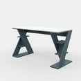 thumbnail image 6 of Ada Home Decor Furniture 3 Tier White Turquoise Dearborn Modern Desk, 6 of 7