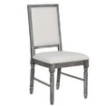 thumbnail image 7 of Set of 4 Linen & Weathered Finish Side Chair, Modern Farmhouse Kitchen Dining Room Chair, Solid Wood Fabric Upholstered Seat Back Chairs (Gray), 7 of 7