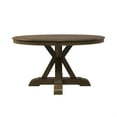 thumbnail image 2 of Furniture of America Kora Round Trestle Dining Table in Light Oak, 2 of 7