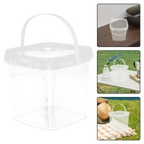 IBASETOY Plastic Food Storage Bucket with Lid Multi Purpose Container for Food Water and Paint Camping Pail with Handle