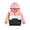 Pink, variant on MeetoTime Toddler Baby Hooded Long Sleeved Sweatshirt Kids Zipper Color Block Coat Jacket for Boys Girls