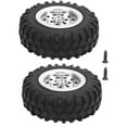 thumbnail image 2 of Pneus Antidérapants RC, Pneus Pratiques pour Camions RC WPL D12 1/10 Camions RC Noir BL, Argent P, Rouge R, 2 of 7