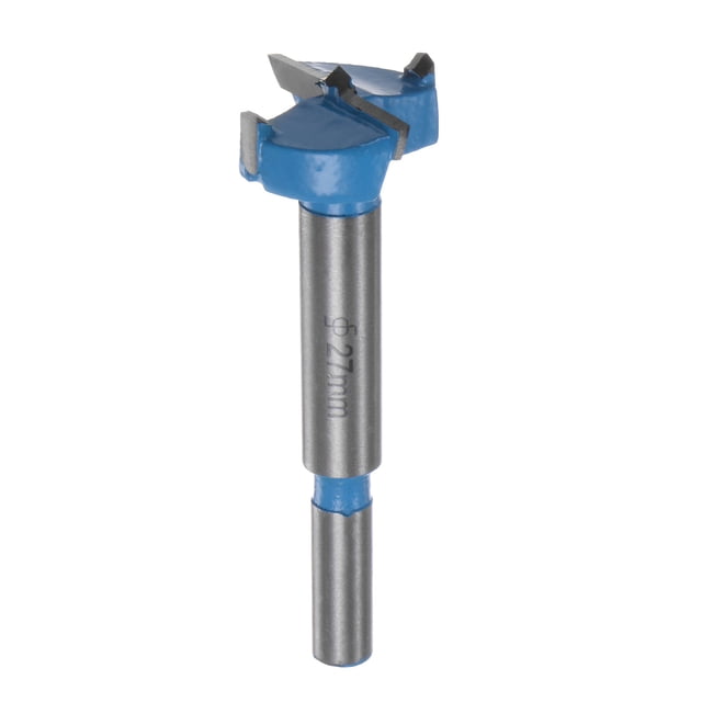 Broca Forstner de Carburo de 11/16" (27mm) para Perforación de Bisagras de Madera Azul para Carpintería