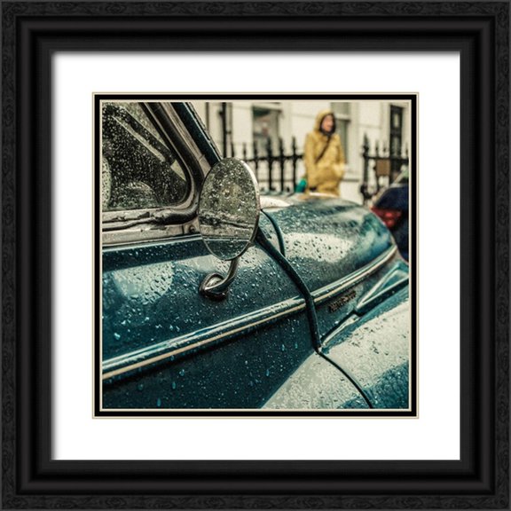 Berg, Riccardo 20x20 Black Ornate Wood Framed with Double Matting Museum Art Print Titled - London Rain