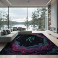 thumbnail image 2 of ODIKA 8'x10' Washable Area Rug Star Design With Cosmic Nebula Border Space Astronaut Galaxy Playful Expressive for Living Room, Under Sectional, Family , Durable, Non-Slip, 2 of 7
