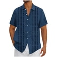 thumbnail image 3 of cllios Men's Casual Linen Shirts Short Sleeve Button Down Shirt Summer Tropical Floral Hawaiian Shirts for Men Big and Tall Beach Holiday Tops, 3 of 6
