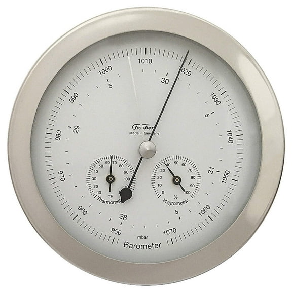 Fischer Barometer with Thermometer  Hygrometer 160 mm / 6.3" - 1602-01 (English / °F)
