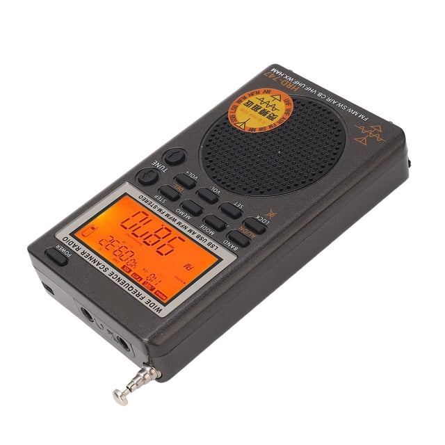Receptor De Banda Completa, FM MW SW SSB LSB AIR CB VHF UBD WX Receptor DSP Portátil Con Gran Espacio De Memoria Para Recepción De Comunicaciones