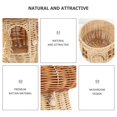 thumbnail image 5 of POINTERTECK Basket Storage Baskets Wicker Woven Lid Rattan Mushroom Home Lidded Picnic Portable Hamper Small Organizing Bucket, 5 of 5