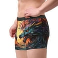 thumbnail image 5 of Salouo Colorful Wave Dragon Head Print Men's Boxer Briefs,Breathable Underwear Elastic Waistband Briefs for Men -Medium, 5 of 8
