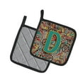 thumbnail image 2 of Carolines Treasures CJ2013-DPTHD Letter D Retro Tribal Alphabet Initial Pair of Pot Holders, 7.5HX7.5W, multicolor, 2 of 2