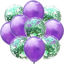 Namzi 50PCS Purple and Green Confetti Balloons, Premium 12inch Birthday Party Balloons, Balloons Bulk for Bridal Shower, Graduation Party Decoration