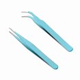 thumbnail image 1 of 2pcs Diy Tweezer Multi-purpose Clamp Tightly Lightweight Metal Nail Art Sticker Straight Curved Tweezer For Picking Qinhai, 1 of 5
