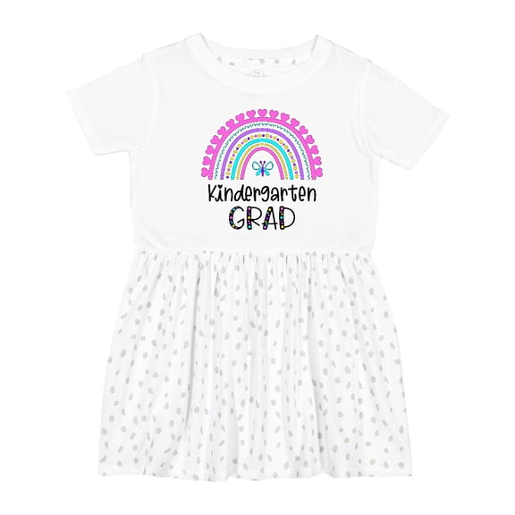 Inktastic Kindergarten Grad Graduation Rainbow Girls Toddler Dress