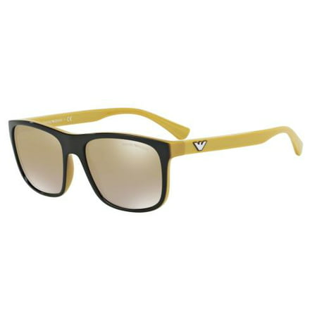 EMPORIO ARMANI Sunglasses EA4085 55556E Top Brown On Yellow 56MM