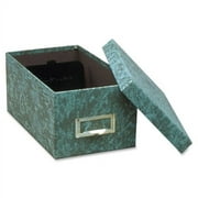 Globe-Weis Agate Heavy-duty Card File Lid Box Internal Dimensions: 6" Width x 4" HeightExternal Dimensions: 11.6" Depth - 1000 x Card - Heavy Duty - Fiberboard - Green - For Card, Check - Recycled - 1