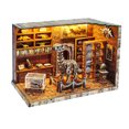 thumbnail image 1 of diy Cabin Dinosaur Research Institute Model Wooden Puzzle Book Stand 3d Miniature Scene Handmade Stereoscopic Assembled Gift, 1 of 7