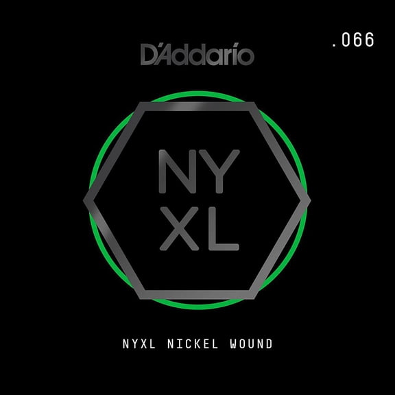 D'Addario NYNW066 NYXL Nickel Wound Electric Guitar Single String, .066