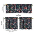 thumbnail image 6 of Bohemian Country Curtains 24 Inch - 3 Panel Floral Rustic Set with Vintage Botanicals, Rod Pocket for Farmhouse Kitchen, 6 of 6