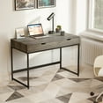 Bestier 43 inch Wood Computer Desk with 2 Large Drawers, Home Office ...